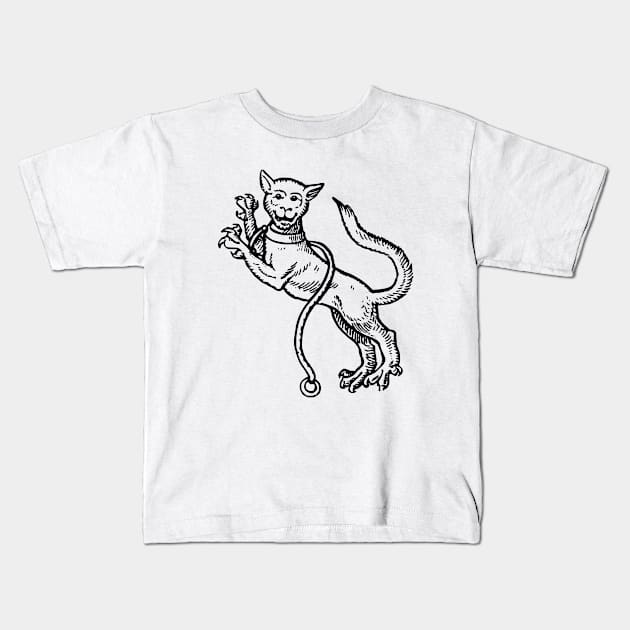 Graceful Cat-a-Mountain Creature Kids T-Shirt by Vintage Boutique